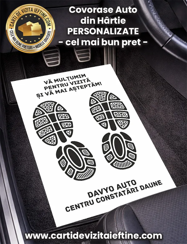 Covorase auto din hartie personalizate 1