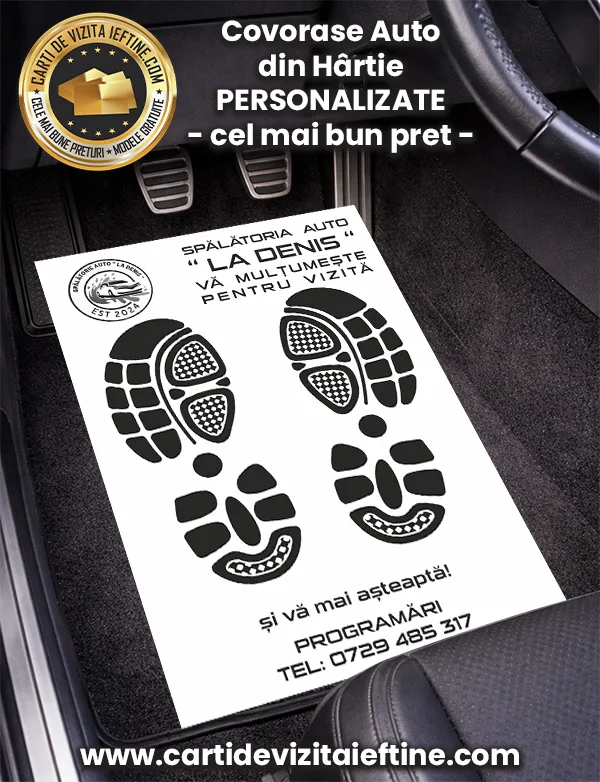 Covorase auto din hartie personalizate 5