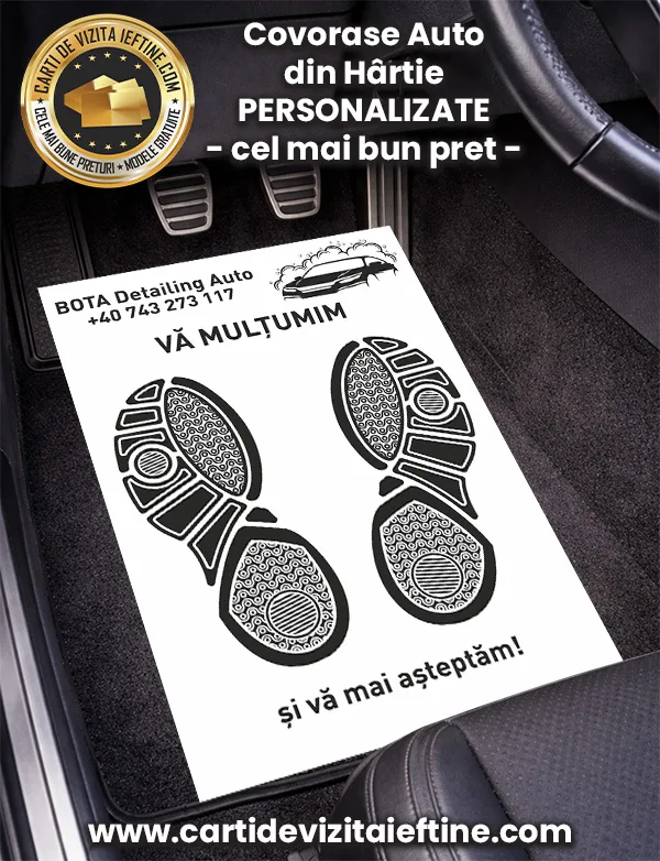 Covorase auto din hartie personalizate 7