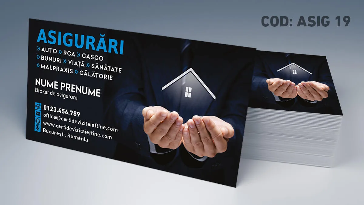 carti de vizita broker asigurari profesionale