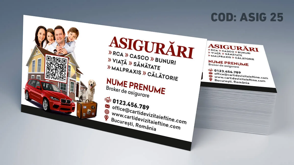carti de vizita broker asigurari romania
