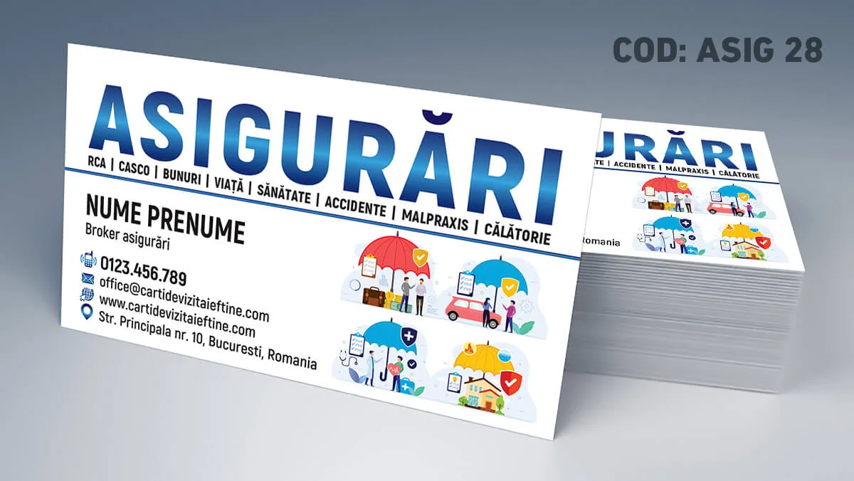 carti de vizita broker asigurari premium