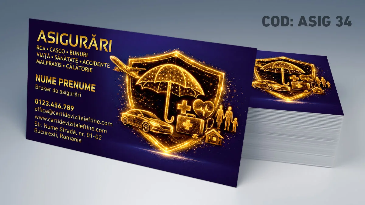 modele carti de vizita broker asigurari