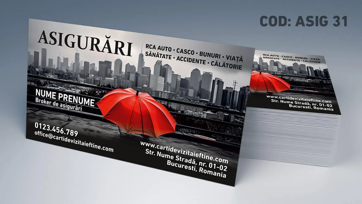 modele carti de vizita companie asigurari