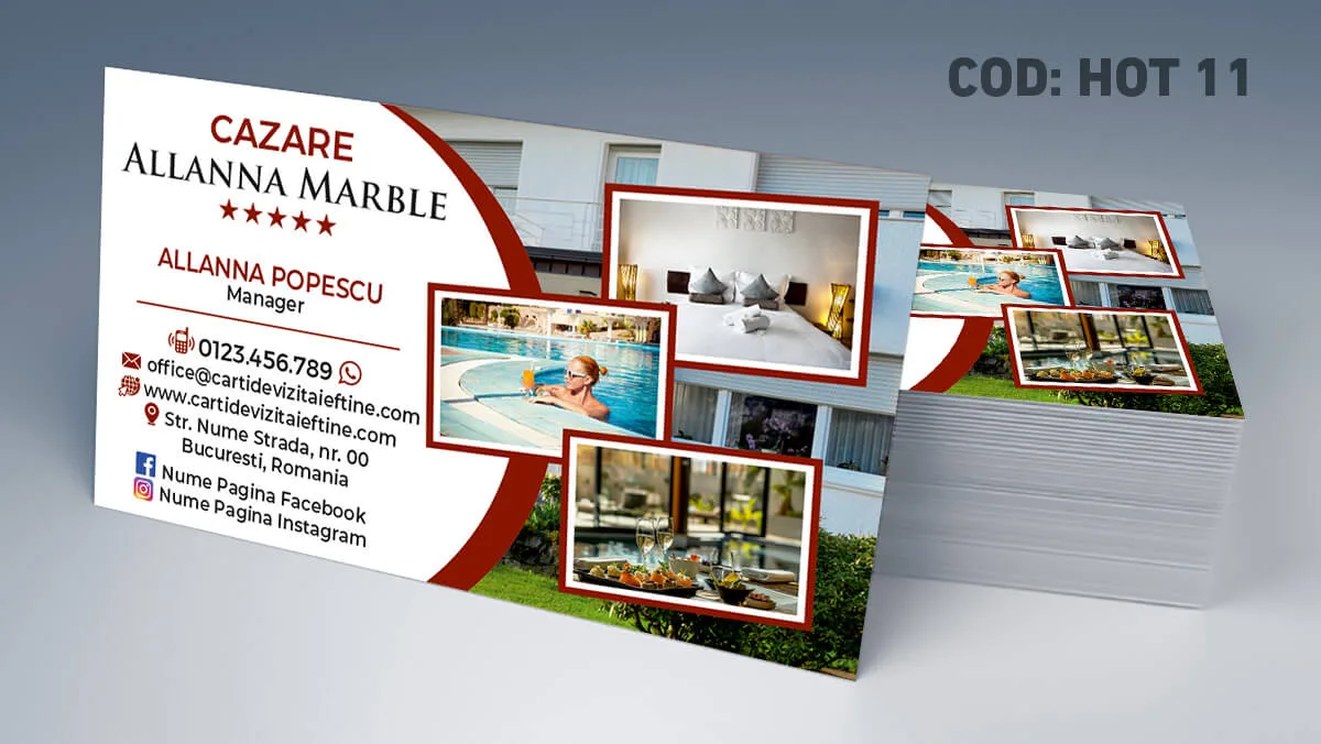 carti de vizita apartament regim hotelier model modern