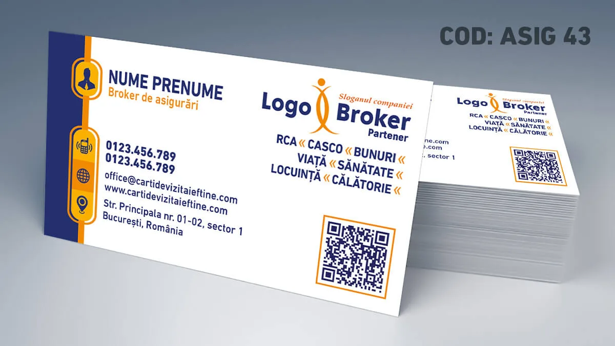 carti de vizita asigurari modele broker destine