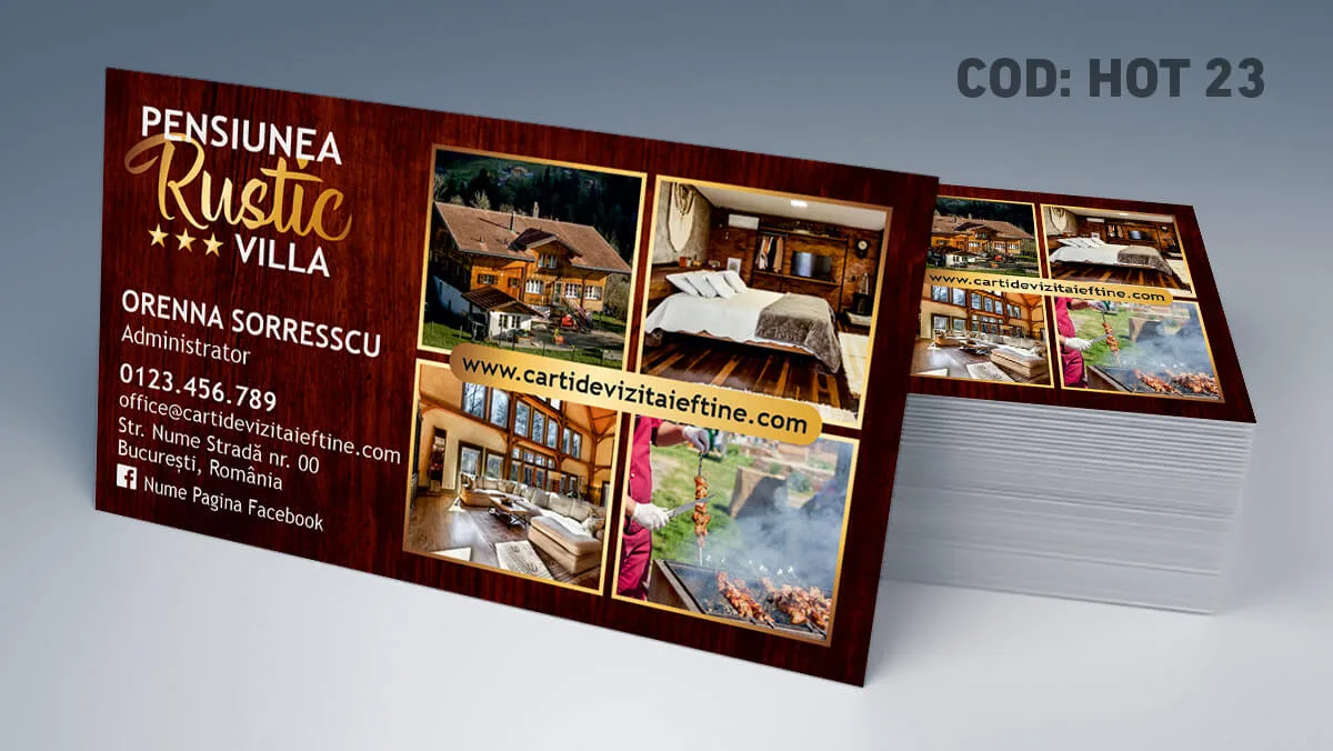 carti de vizita cazare rurala model autentic pentru turism local