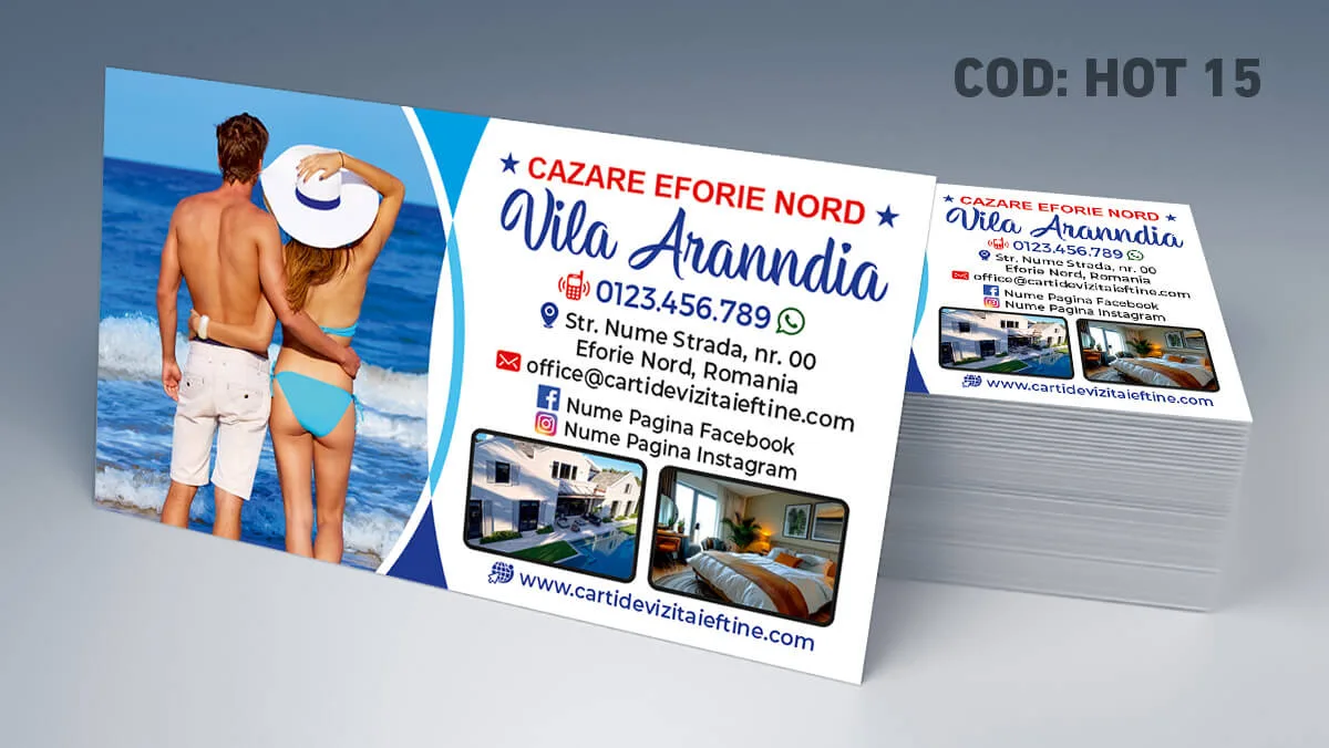 carti de vizita concierge hotel model elegant pentru servicii clienti eforie nord