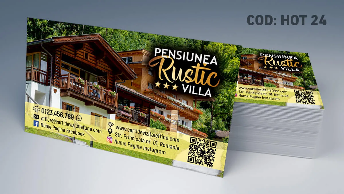 carti de vizita pensiune rustica in natura la munte