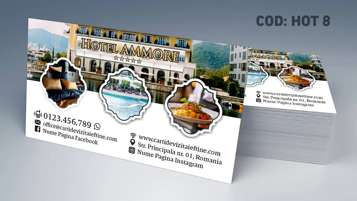 carti de vizita hotel model lux pentru cazare la munte