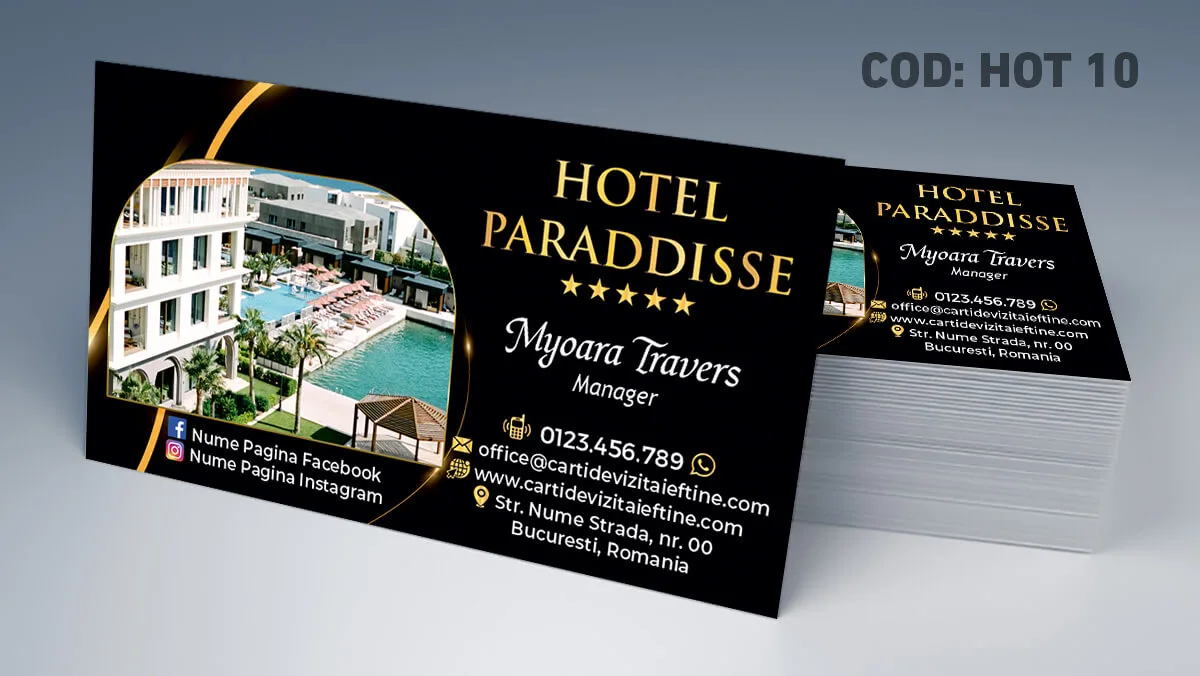 carti de vizita hotel pensiune montana model personalizat