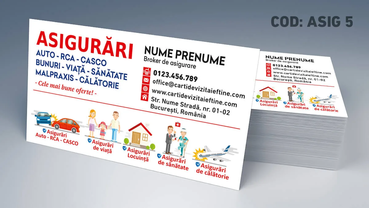 modele carti de vizita asigurari gratuite