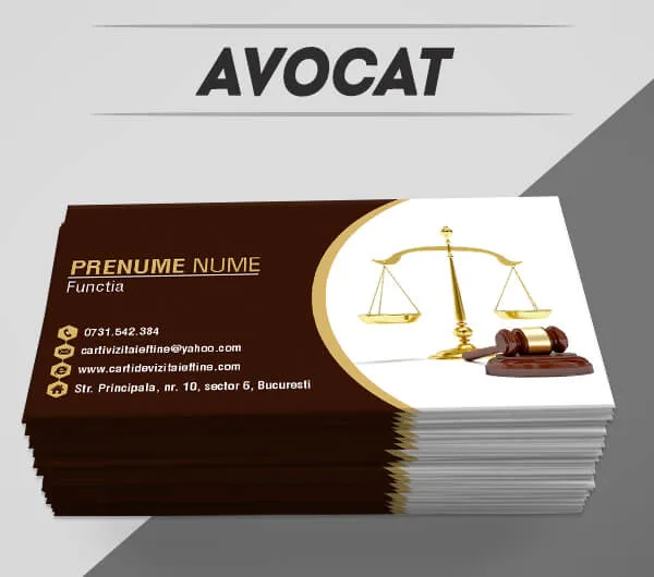 modele carti de vizita avocat, cabinet avocatura, jurist