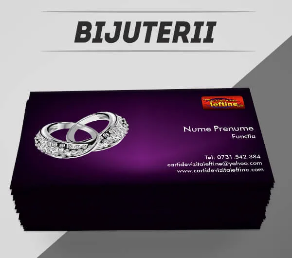 modele carti de vizita bijuterii aur argint bratari inele diamante swarowski