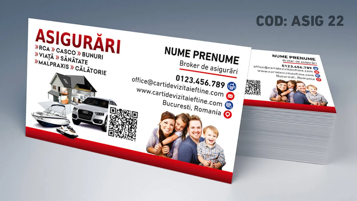 modele carti de vizita broker asigurari de viata