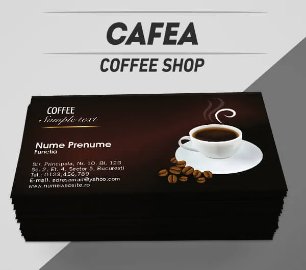 modele carti de vizita cafea, cafenea, coffee shop, barista