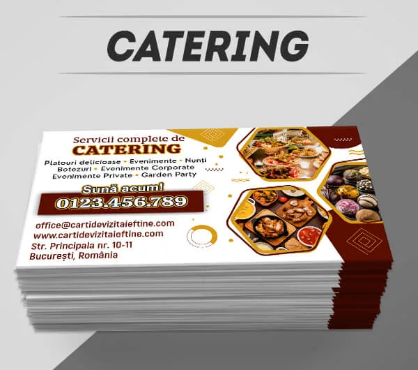 modele carti de vizita catering, horeca, mancare, livrare mancare