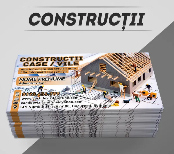 modele carti de vizita constructii, civile, industriale, santier in lucru, meseriasi, mesteri
