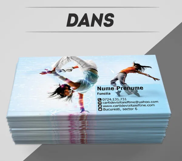 modele carti de vizita dans, scoala dans, instructor dans, profesor, concursuri, dansator profesionist