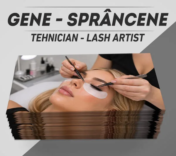 modele carti de vizita gene, sprancene, tehnician gene, lash artist, stilizare sprancene, micropigmentare