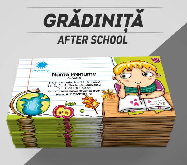 modele carti de vizita gradinita, after school, educator, invatator, teacher