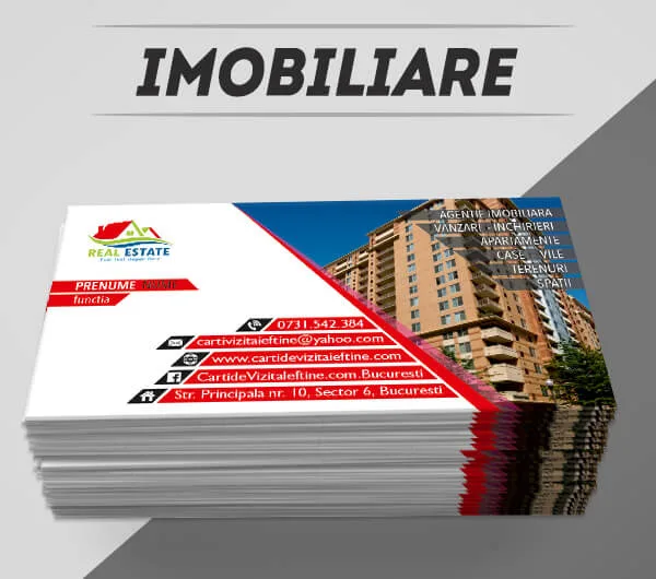 modele carti de vizita imobiliare, agentie imobiliare, vanzare imobile, inchiriere imobile