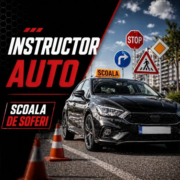modele carti de vizita instructor auto, scoala de soferi