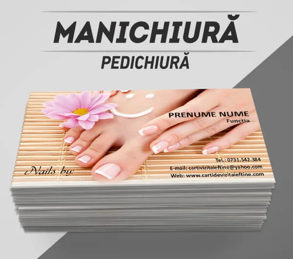 modele carti de vizita manichiura, pedichiura, tehnician unghii, manichiurista