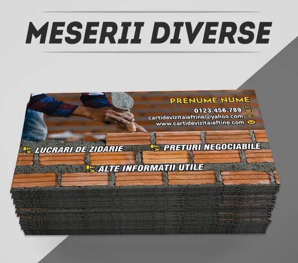 modele carti de vizita meserias, sudor, acoperisuri, instalator, reparatii frigidere masini de spalat, service, mentenanta, carti de vizita