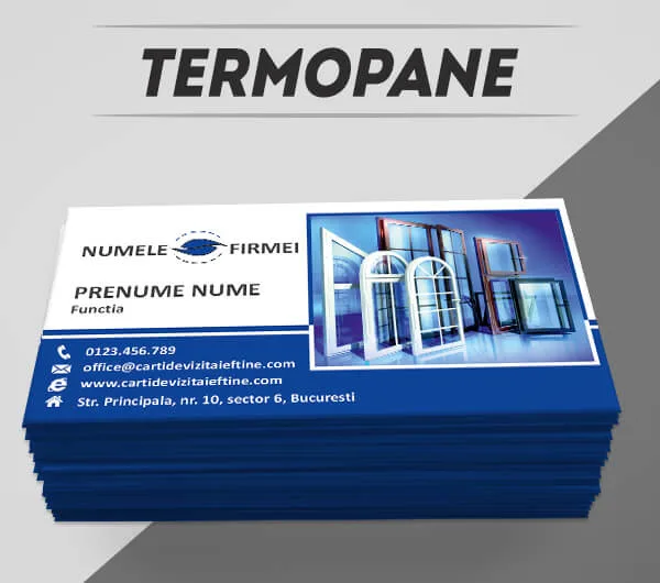modele carti de vizita termopane, tamplarie pvc, montaj termopane, geam termopan, fabrica termopane, carti de vizita