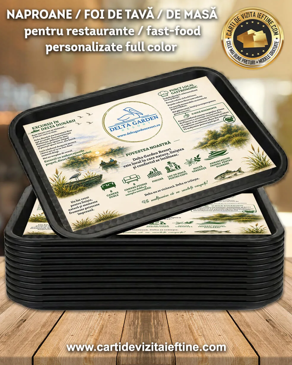 Table mats personalizate pentru cafenea